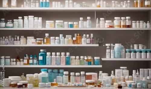 Medicines organized on shelves