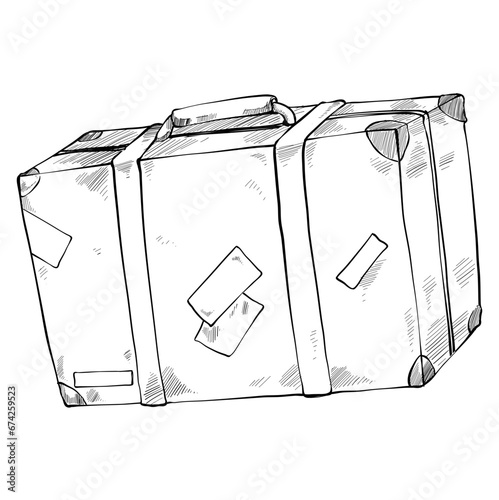 Duffle bag handdrawn illustration