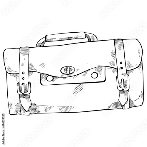 Duffle bag handdrawn illustration