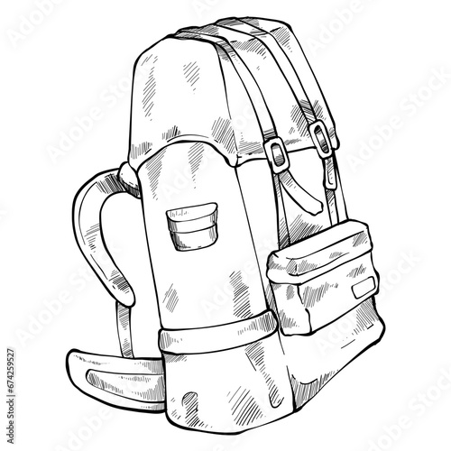 Backpack handdrawn illustration