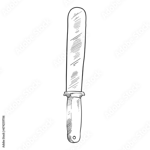 Knife sharpener handdrawn illustration