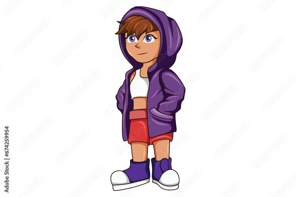 Cute Cool Boy Character Design Illustration Cute Cool Boy Character Design Illustration
