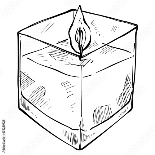 Therapy candle handdrawn illustration