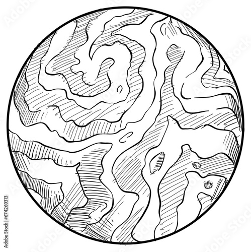 Pluto handdrawn illustration