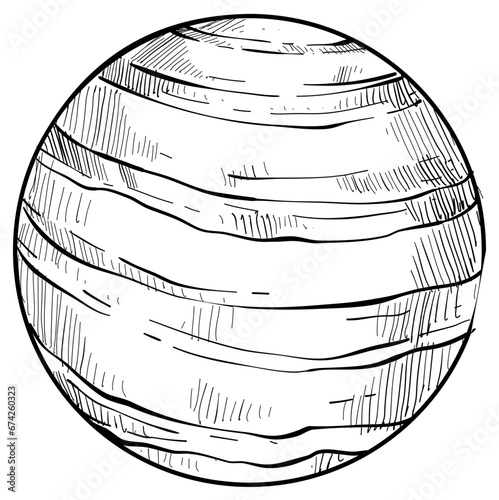 Neptune handdrawn illustration