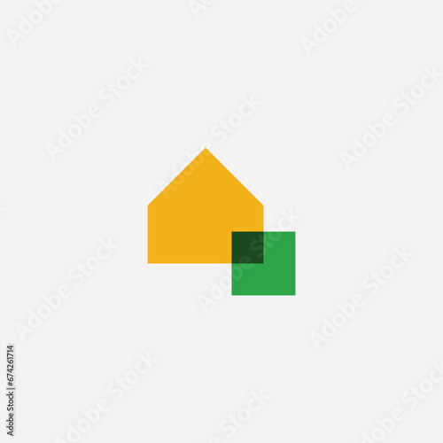Abstract house logo design illustration vector template