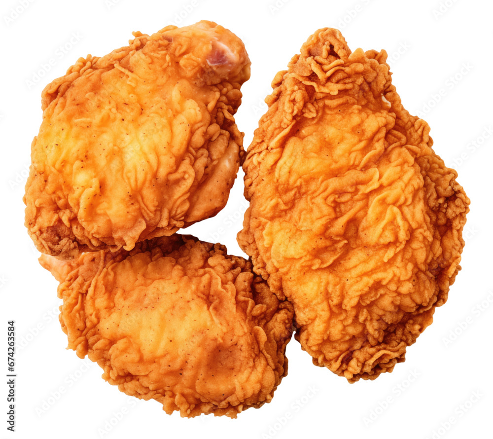 Fried chicken isolated. Fried chicken isolated.