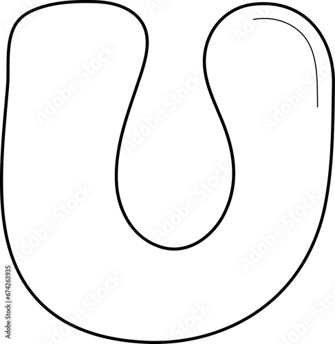 doodle alphabet uppercase u