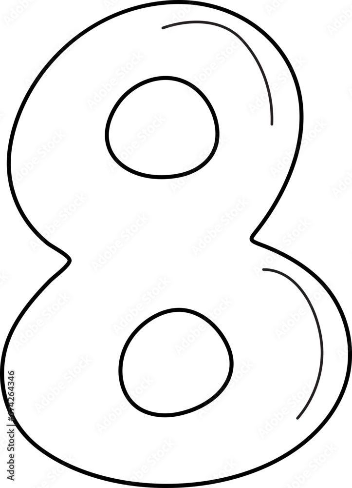 doodle alphabet number eight 8 doodle alphabet number eight 8