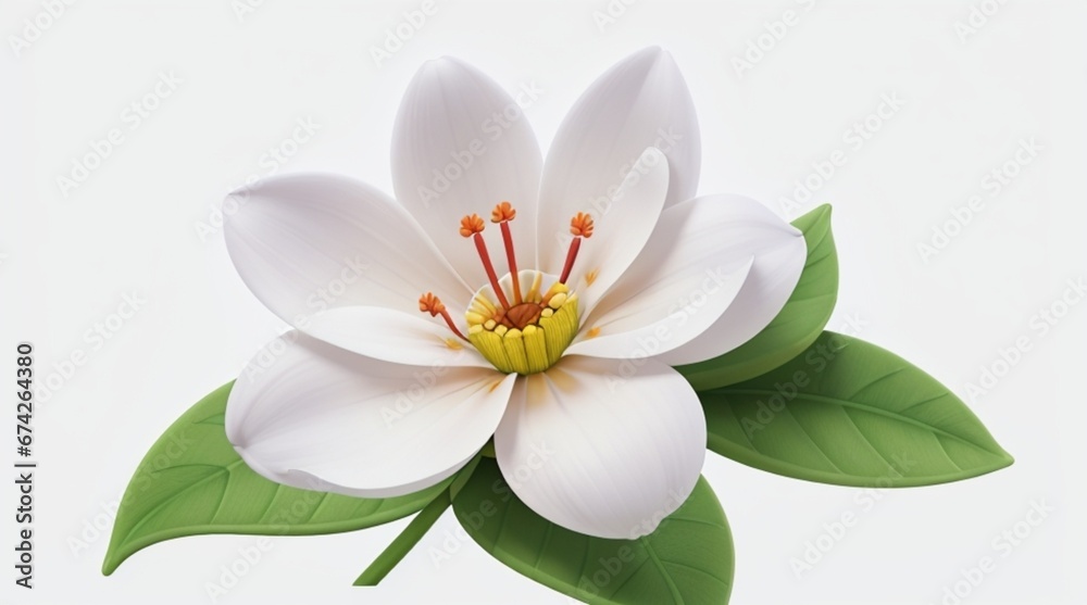 Obraz premium Colorful flowers floral Clipart, high quality resolution, beautiful flowers white background, AI generated images, jpg illustration.