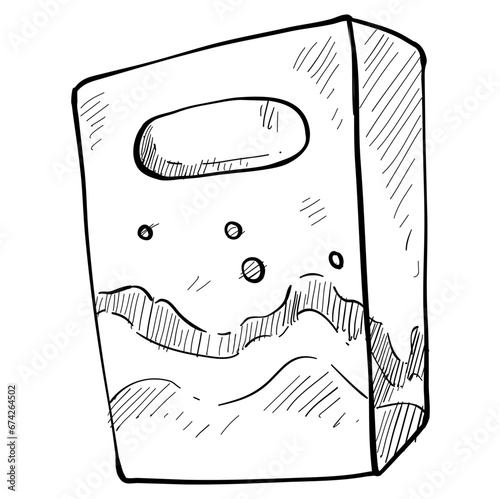 powder detergent handdrawn illustration
