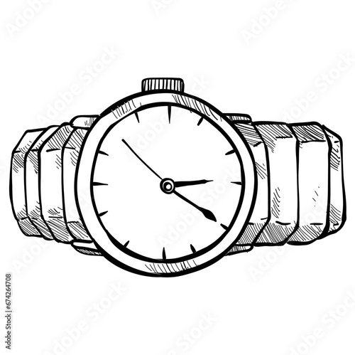 wristwatch handdrawn illustration