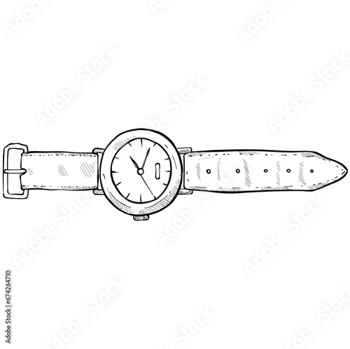 wristwatch handdrawn illustration