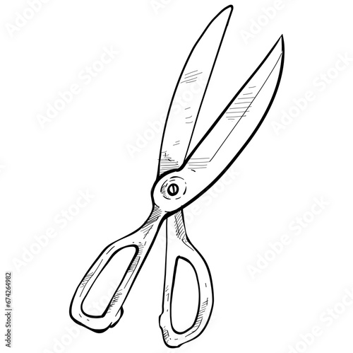 scissors handdrawn illustration