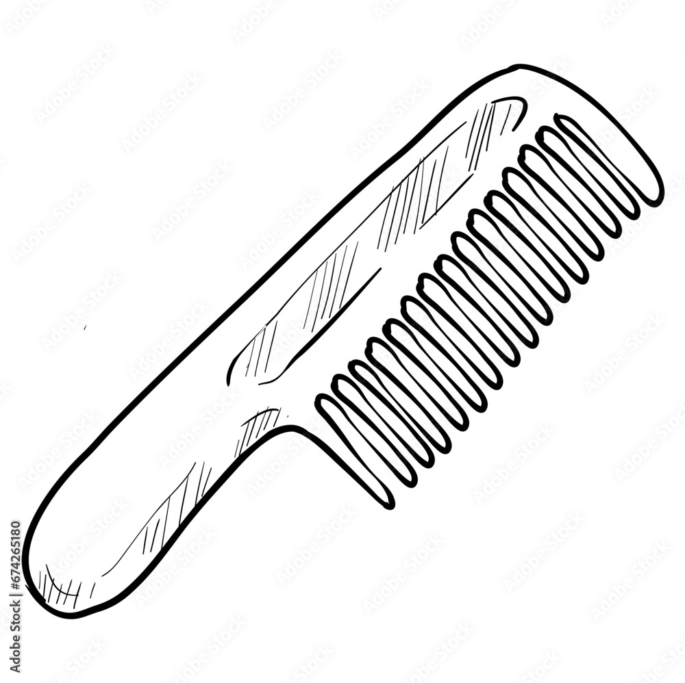 hair comb handdrawn illustration hair comb handdrawn illustration