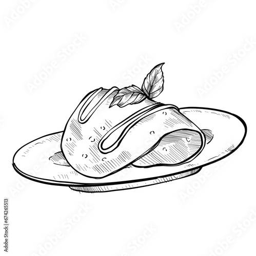 omurice handdrawn illustration