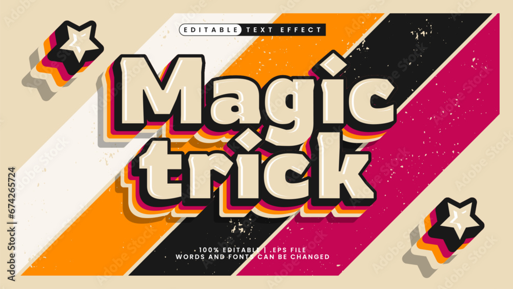 magic trick 3d text effect magic trick 3d text effect