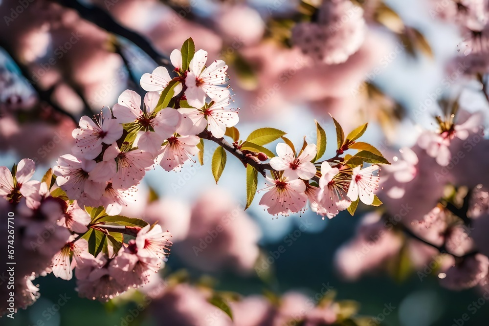 Trees And Flowers Generated By AI Technology Trees And Flowers Generated By AI Technology