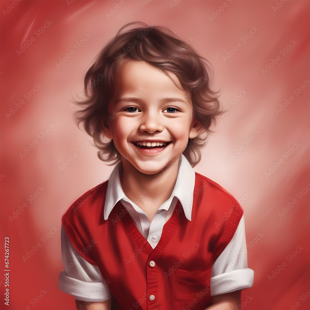 portrait of a happy boy child