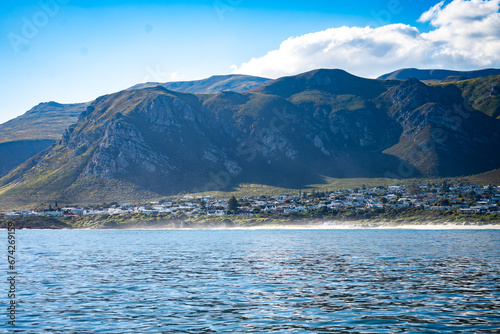 Aerial view of Grotto beach in Hermanus  South Africa