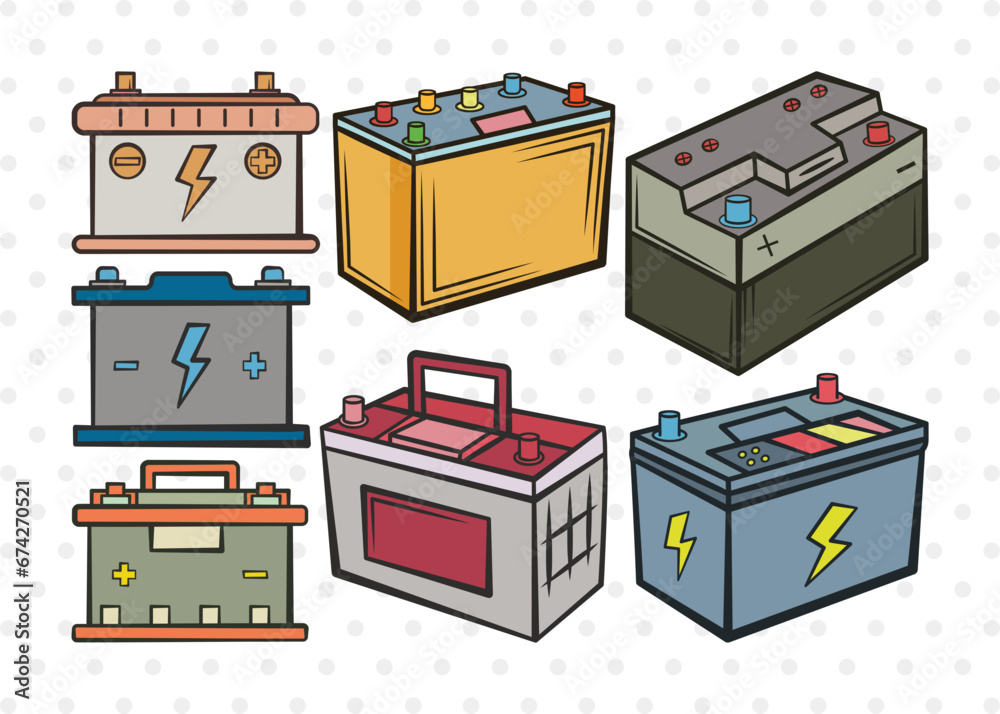 Car Battery Clipart SVG Cut File | Car Battery SVG | Car Mechanic Svg ...