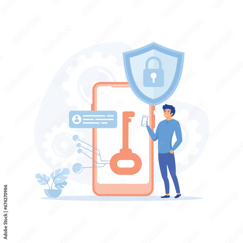 Data protection. Data security and privacy and internet security, flat vector modern illustration Data protection. Data security and privacy and internet security, flat vector modern illustration