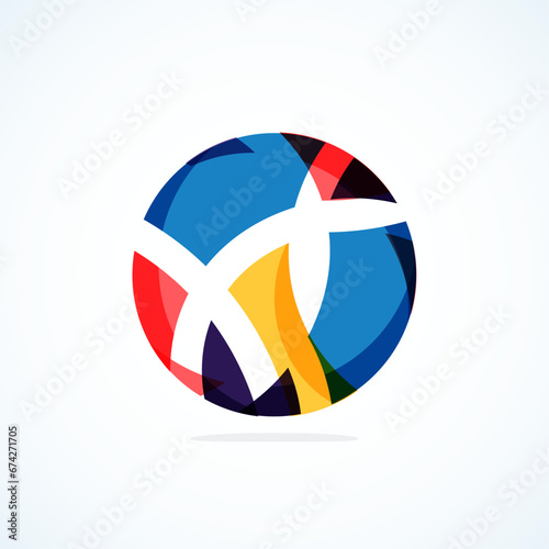 Free Download Abstract circle logo - minimalist emblem, timeless and universal shape of circle. Unique logo represent range of brands and concepts, encapsulating simplicity and creativity in single, iconic image - GFXLoad