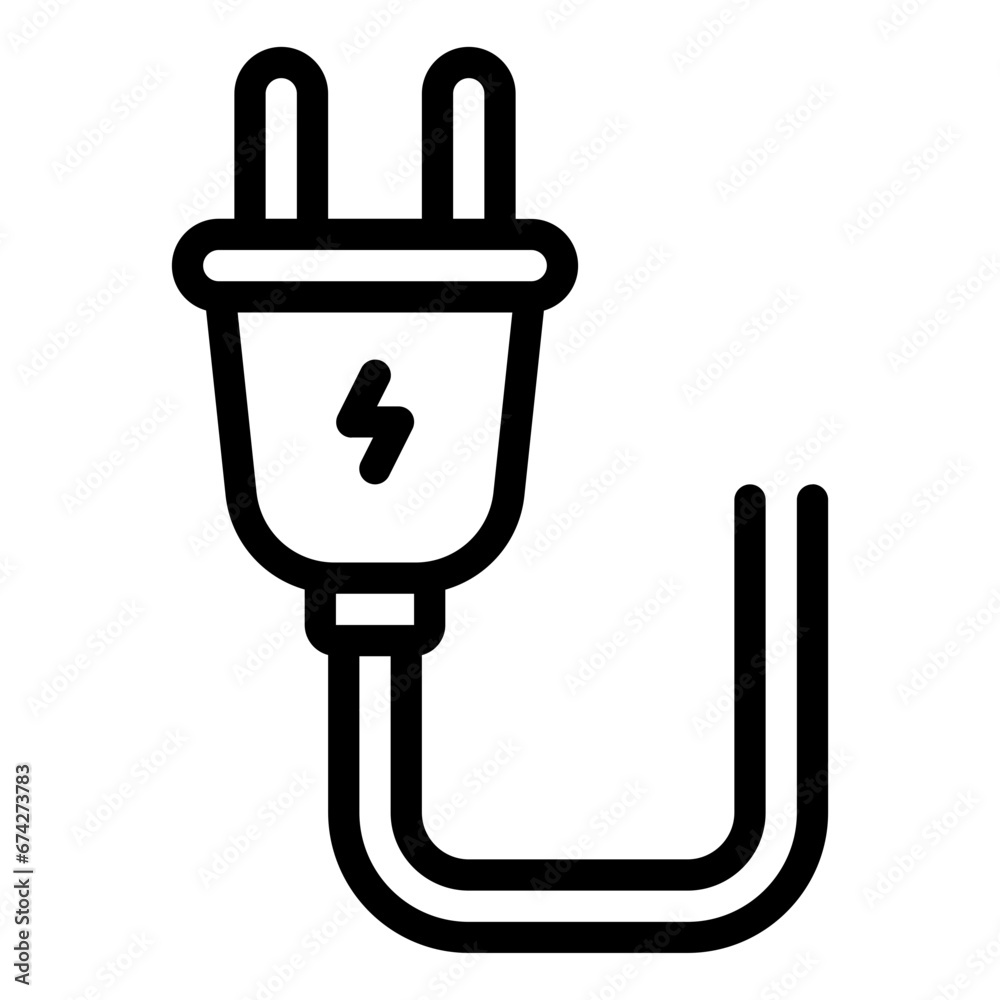 Electrical black outline icon Electrical black outline icon