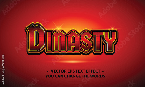 dynasty text with effect illustration