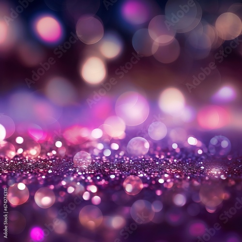 Defocused bokeh background of glittering sparkles and lights © alexmisu