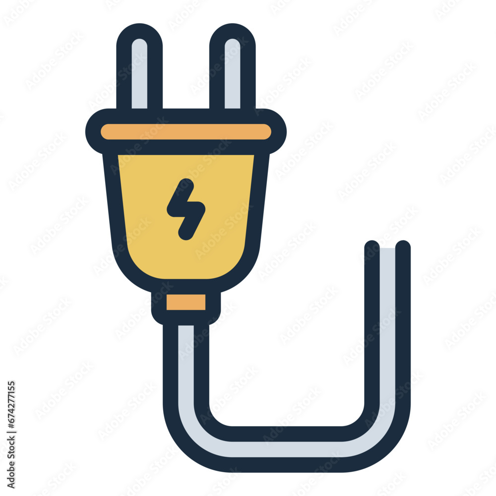 Electrical colorful filled line icon Electrical colorful filled line icon