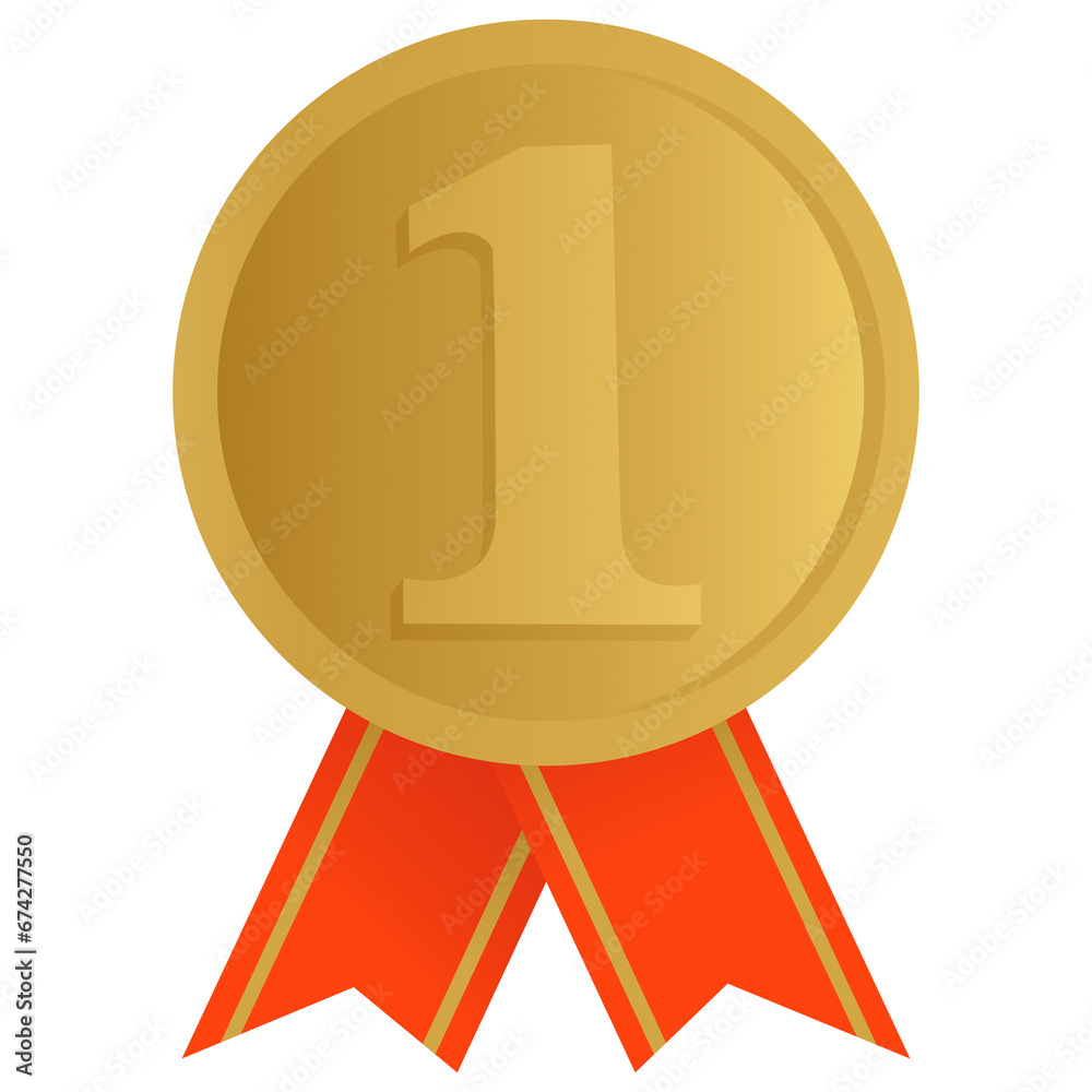 1st Place Gold Bronze Medal Illustration Icon 1st Place Gold Bronze Medal Illustration Icon