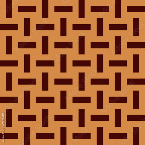 Seamless pattern with geometric motifs in 2 colors