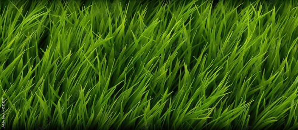 The scenery of green grass texture from a field forms the background The scenery of green grass texture from a field forms the background