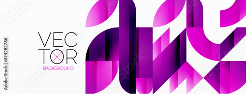 Abstract masterpiece formed by delicate interplay of circles, squares, and triangles. Geometric elements converge in harmonious chaos, evoking sense of modern creativity. Symphony of shapes