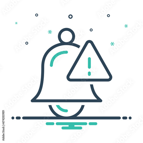 Obraz na plátně Mix icon for warning