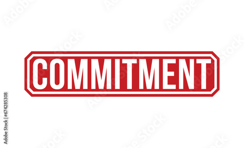 Commitment rubber stamp vector illustration on white background. Commitment rubber stamp.