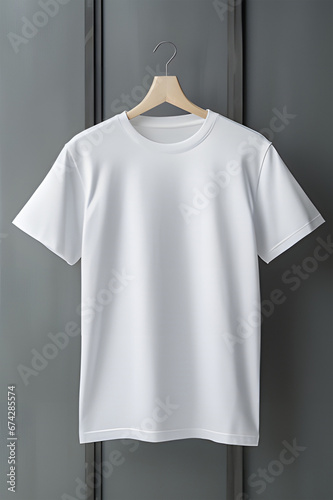 white t shirt on a hanger ai generative
