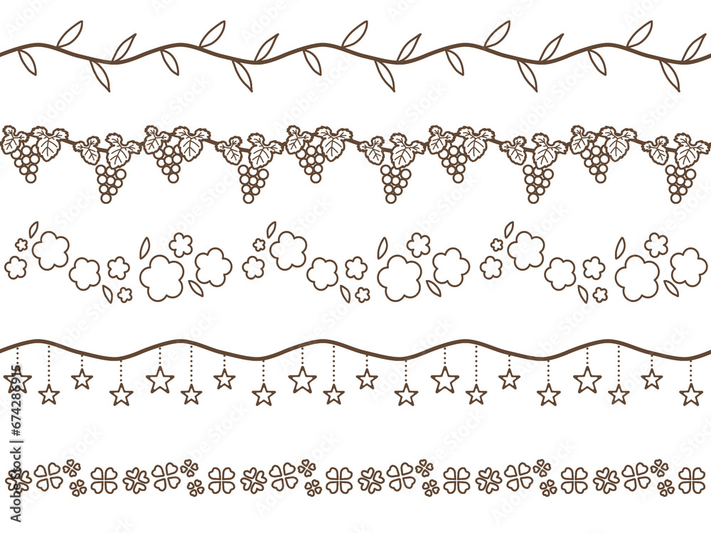 Obraz premium 飾り罫 ①