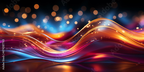 Vibrant color and particle-infused wallpaper, perfect for captivating visual storytelling on Adobe Stock Image. This dynamic wallpaper combines vivid hues with mesmerizing particles, offering versatil
