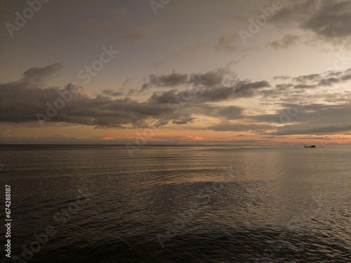 sunset over the sea in Biak Papua