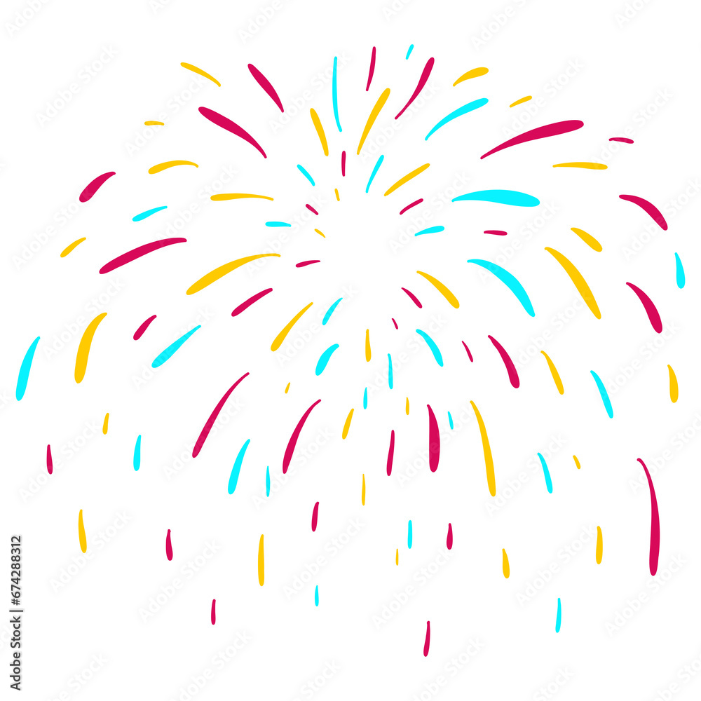 Obraz premium Fireworks drawing png