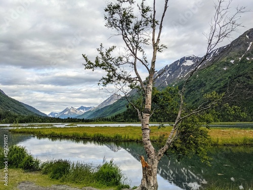 lake and mountains in Alaska
