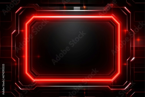 Abstract high tech black border, futuristic technology background photo