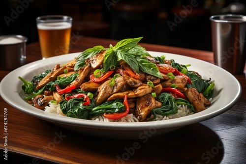 Thai basil chicken (pad krapow gai)