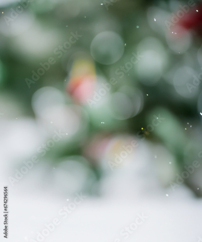 blurred christmas tree  snow  christmas  background
