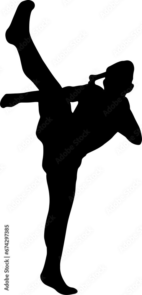 The Muay Thai Silhouette for martial arts or sport concept.. The Muay Thai Silhouette for martial arts or sport concept..