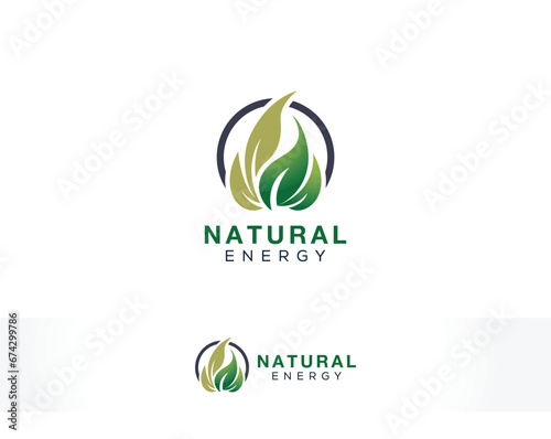 natural eco friendly energy logo design concept  (ID: 674299786)