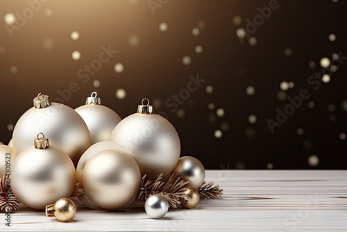 Christmas background with copy space for text, 3D rendered, realistic by Generative AI