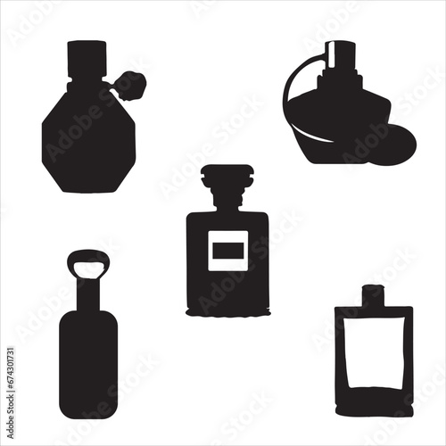 set of perfume bottles